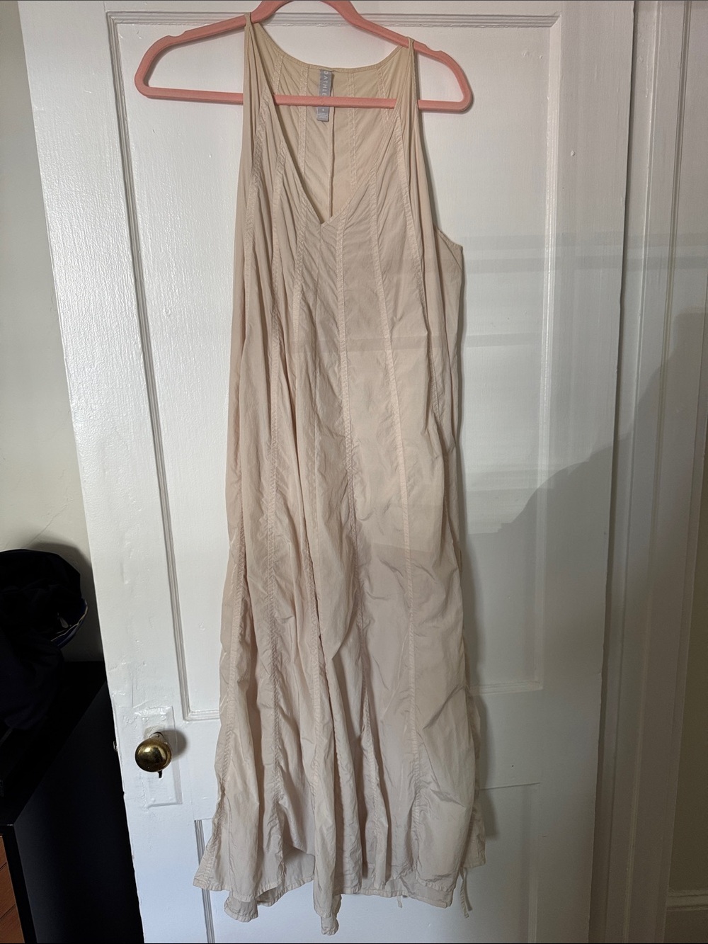 Athleta Sleeveless Parachute Maxi Dress in Light Beige